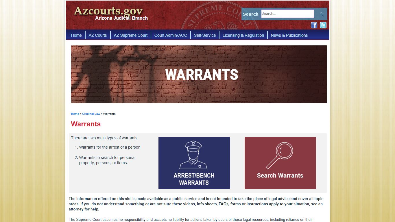 Warrants - Arizona Judicial Branch